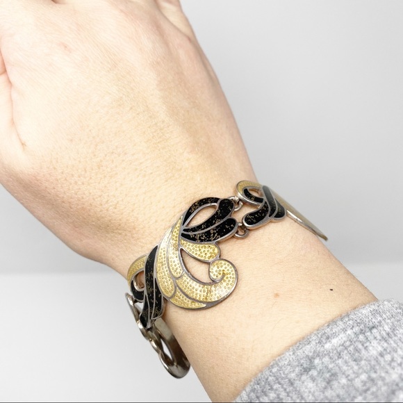 144 Vintage Margot de Taxco enamel bracelet 5734 - Picture 1 of 9